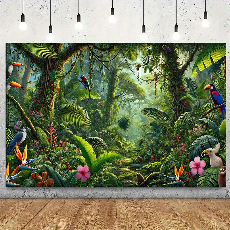 1pc Jungle Adventure Backgroun - đánh giá và giá Outdoor Adventure Birthday Party